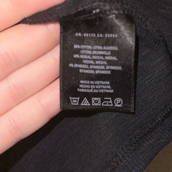 Deletta women’s black lace up front black blouse S contemporary boho - Picture 2 of 6